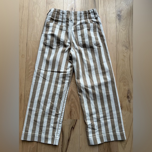 Collette Anthropologie Maeve Striped Tan and White pants - Picture 2 of 3